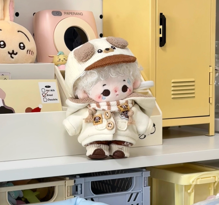 (당일발송) 10cm 인형옷 코튼 커피 강아지